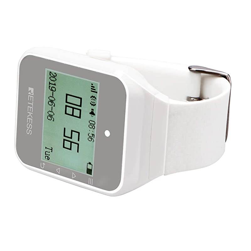 TD108 Caregiver Pager,Restaurant Pager,Standby 72 Hours,English Spanish Italian,Low Power Reminder,Alert Watch for Hospital,Clinic,Cafe,Hotel