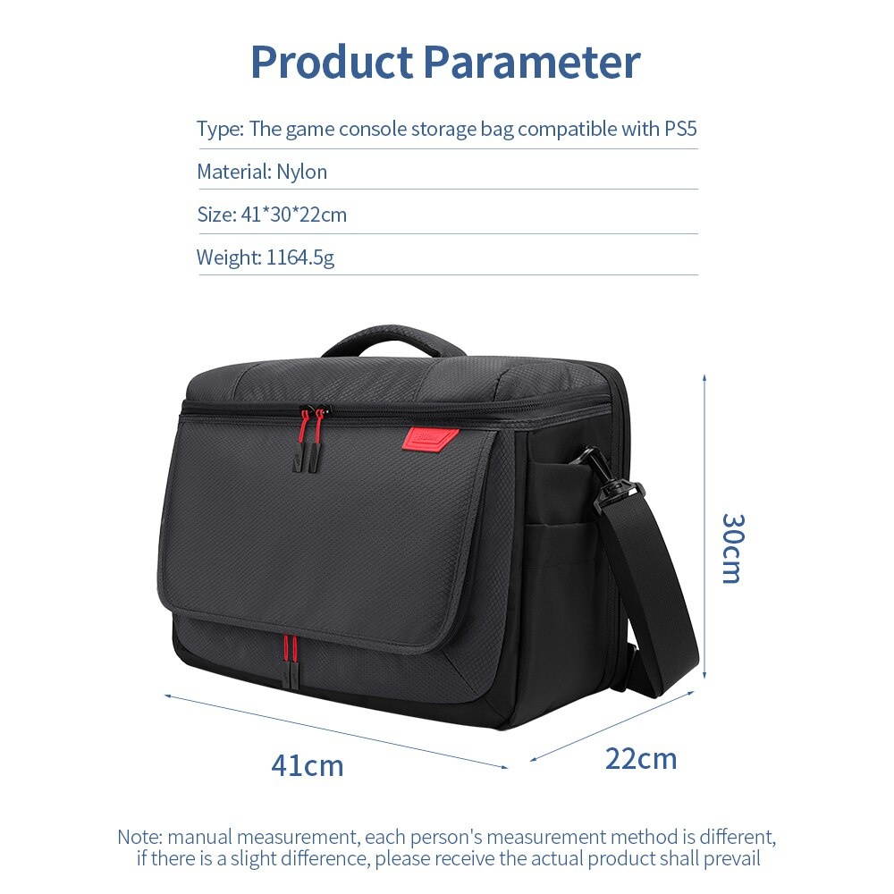BUBM The Game Console Storage Bag Compatible with PS5 Large Capacity Multi-layer Protection Selection of Fabrics Water Proof