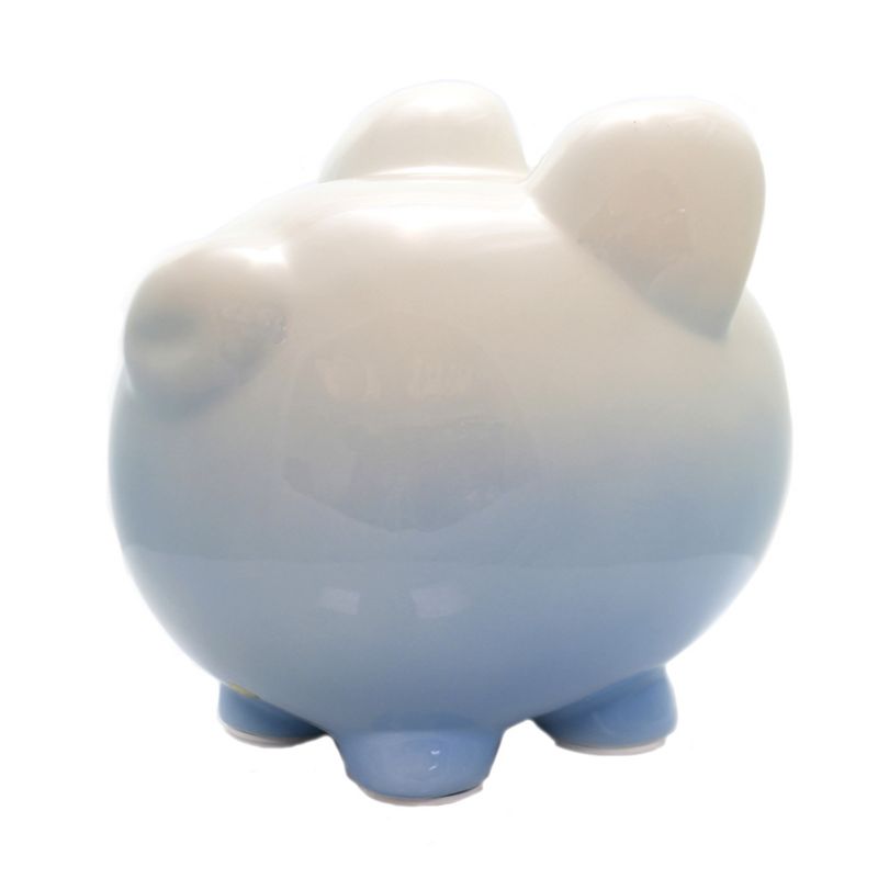Bank 7.75" Blue Ombre Piggy Bank Money Save  -  Decorative Banks