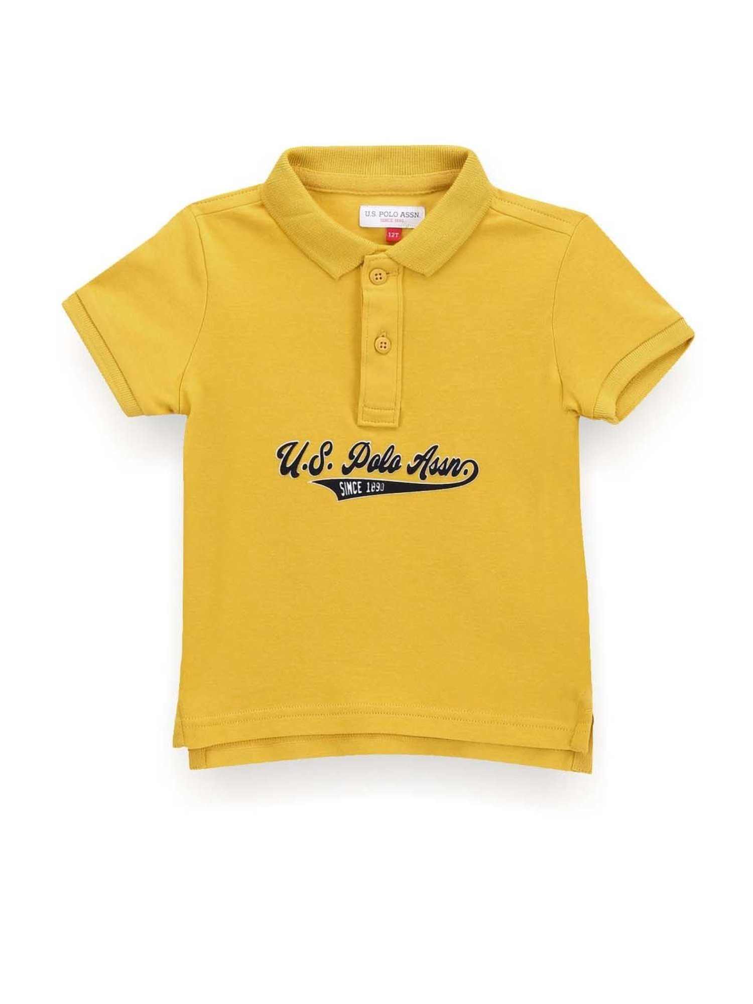 U.S. Polo Assn. Kids Yellow Printed Polo T-Shirt