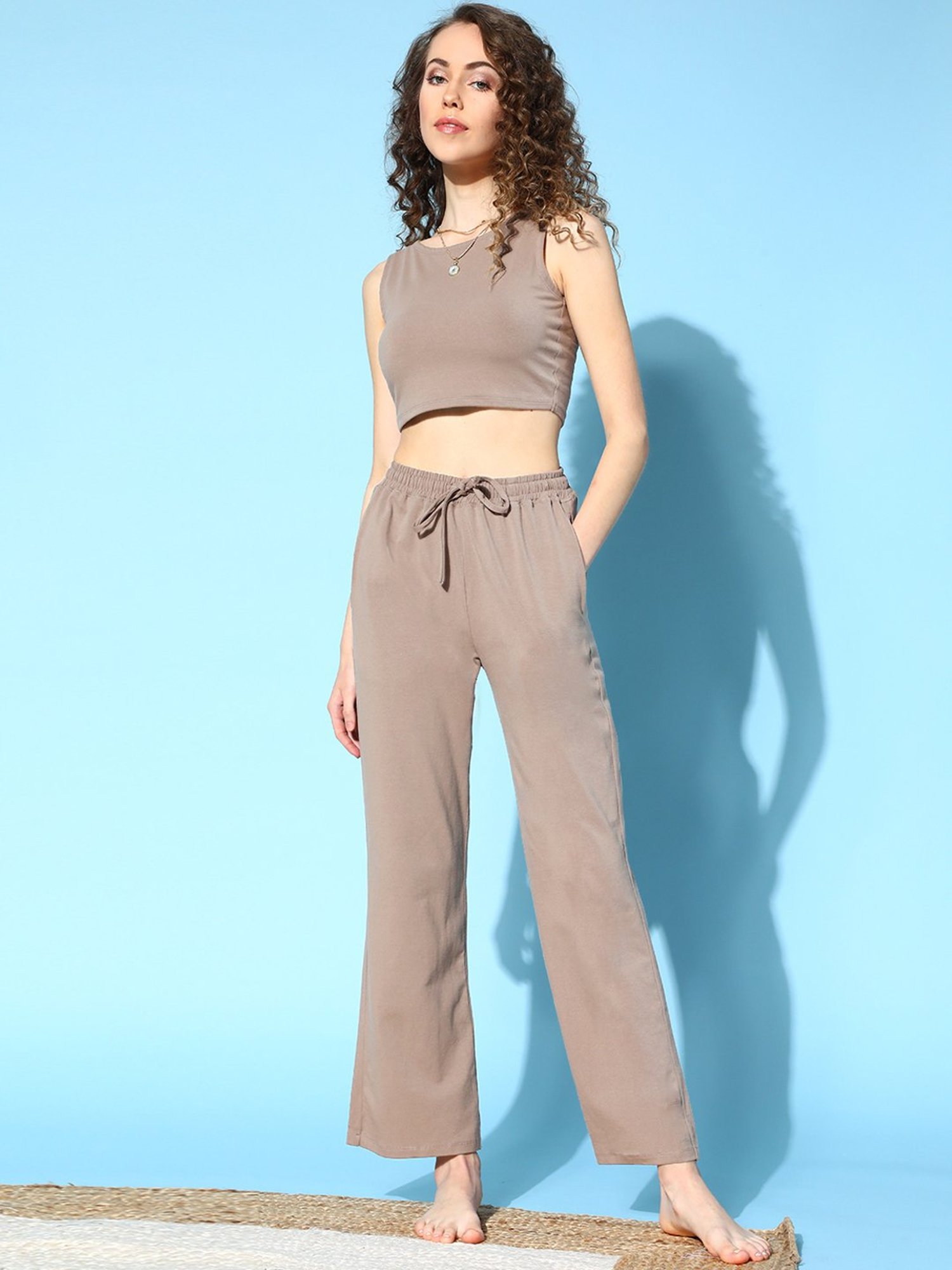 Da Intimo Brown Two Pieces Loungewear Set