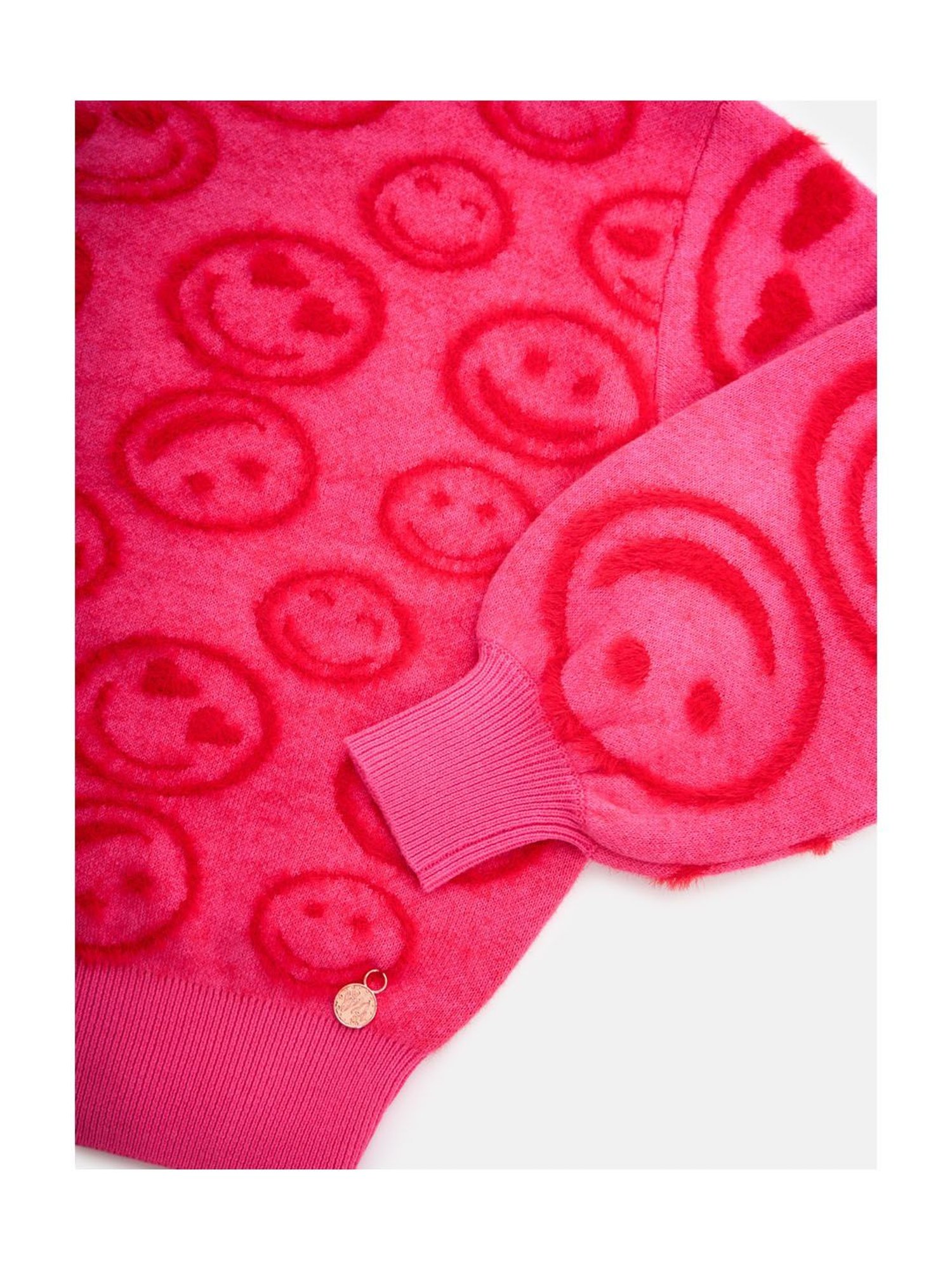 Angel & Rocket Kids Pink Printed Full Sleeves Sweater