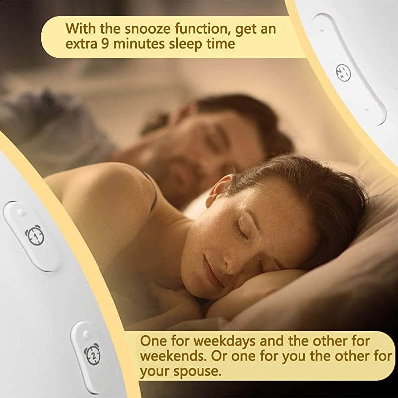 Smart Wake Up Light,  Sunrise Alarm Clock Compatible with Alexa/Google, 7 Colors Sunrise Simulation and Sunset Fading, 4 Alarms/FM Radio/ Snooze Night Light for Kids Adults Bedroom (WiFi)