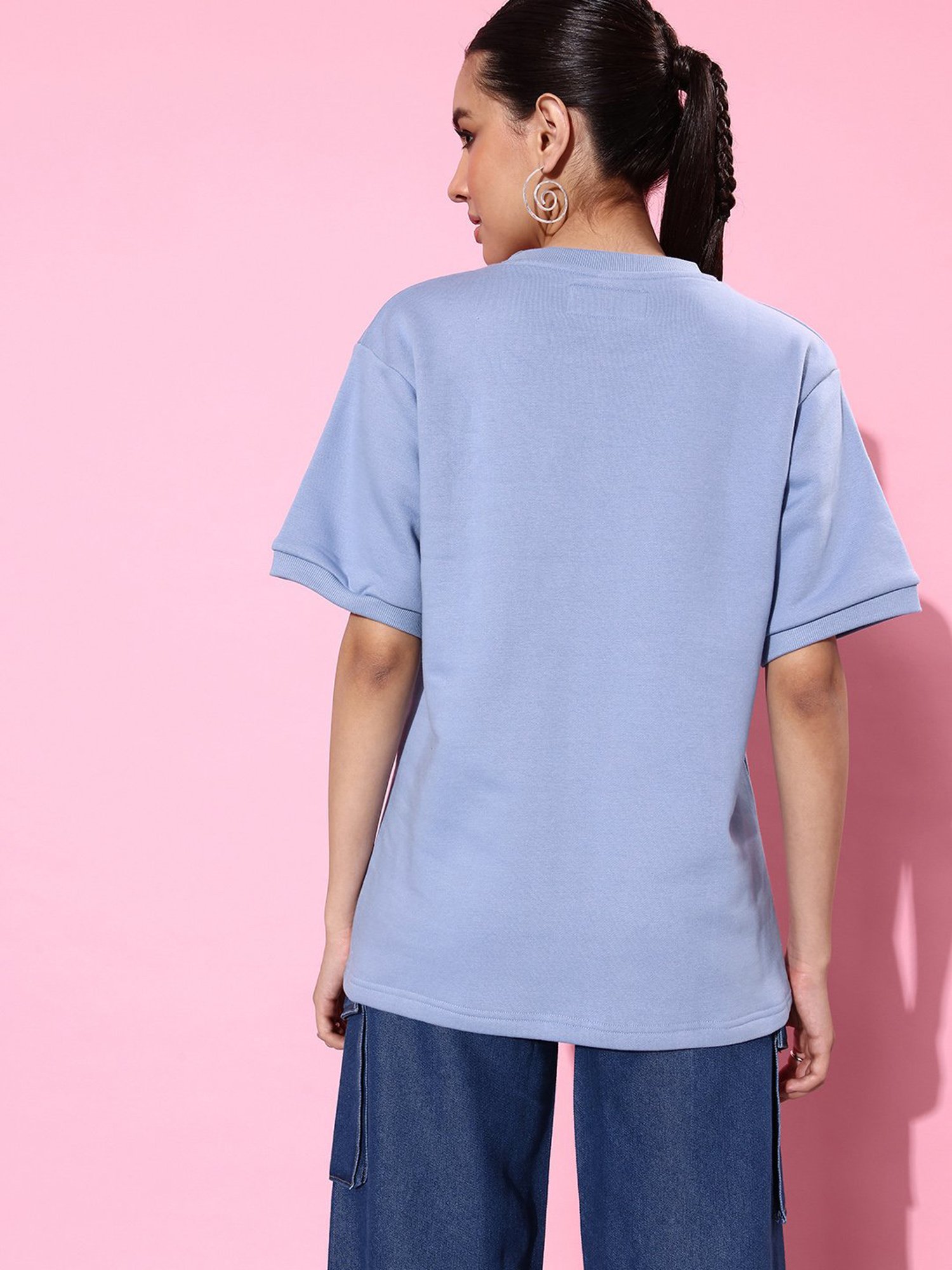 Dillinger Purple Fleece Relaxed Fit Oversized Sweatshirt