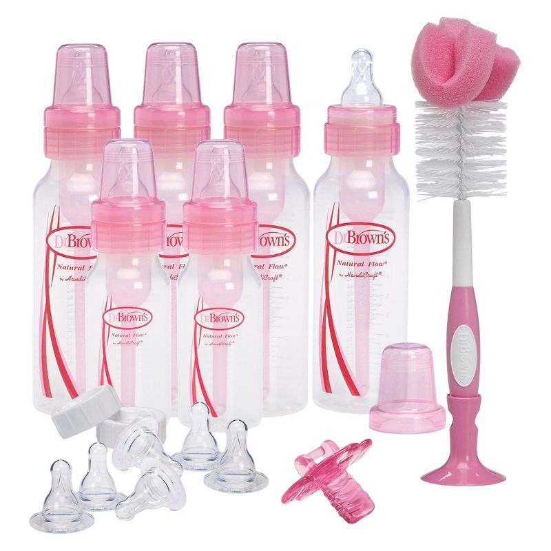 Dr. Brown's Natural Flow Baby Bottle Gift Set - 20pc Pink
