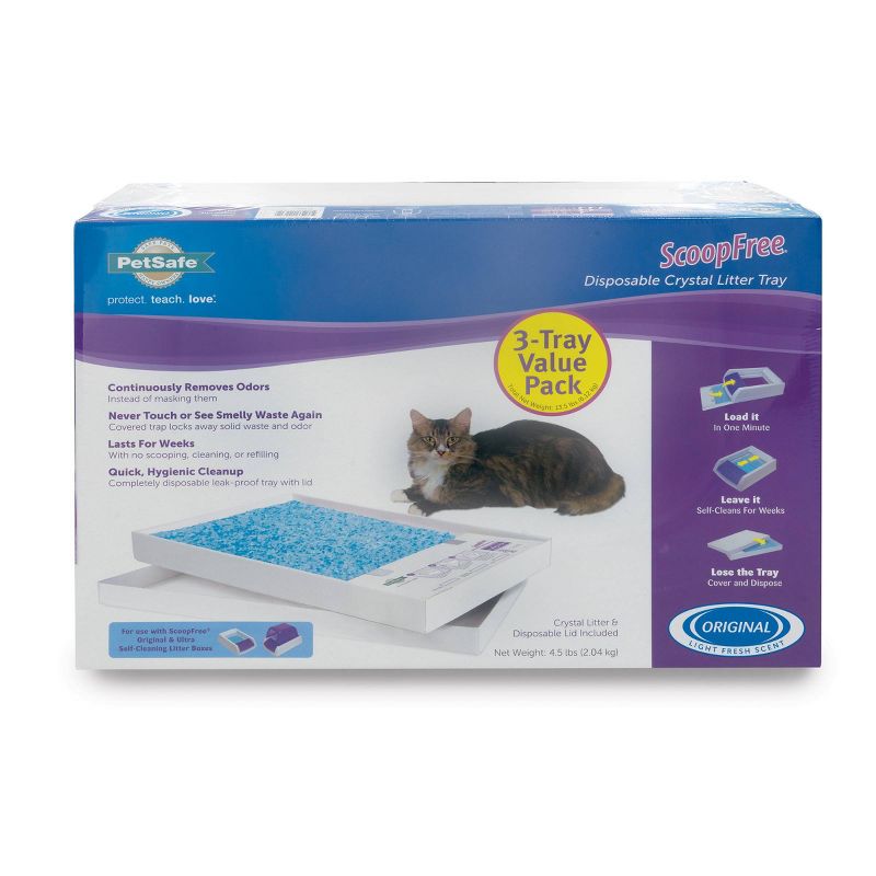 PetSafe ScoopFree Disposable Crystal Litter Tray Premium - Blue - 3pk