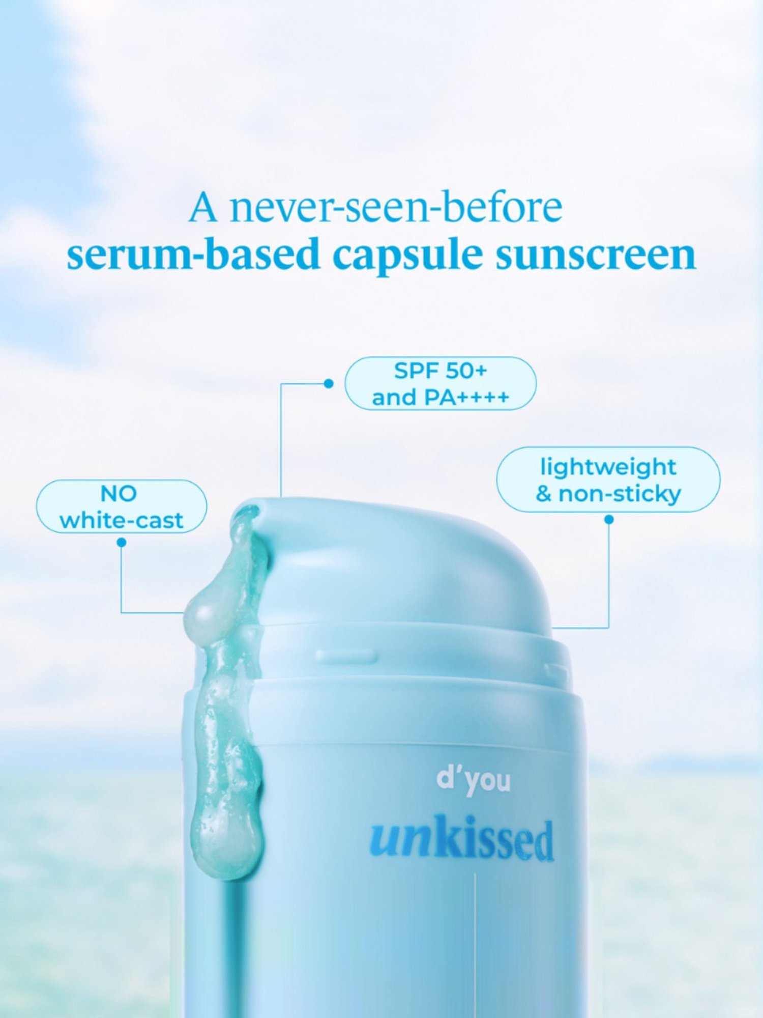 D'You Unkissed Capsule Sunscreen SPF 50 PA++++ - 50 ml