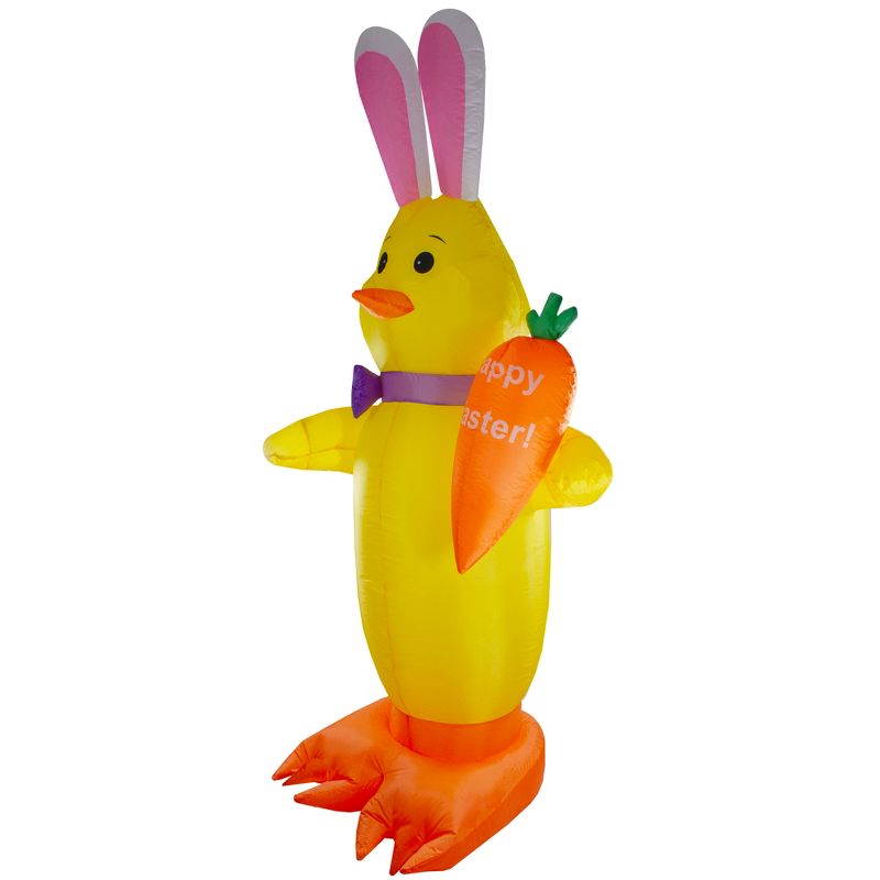 Gemmy Airblown Inflatable Snoopy with Bunny Ears and Decorated Egg, 3.5 ft Tall, white