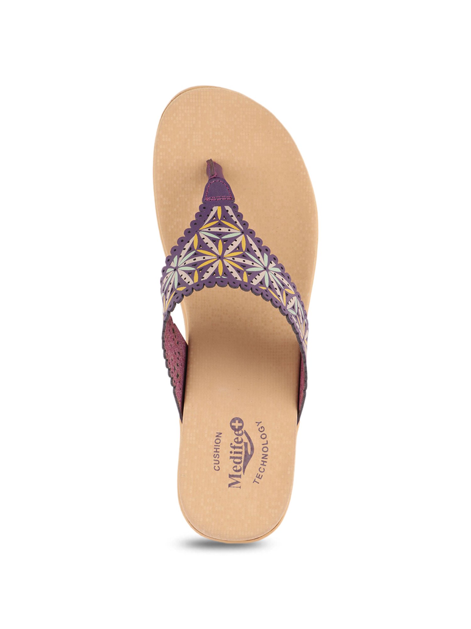 MediFeet Women's Purple Thong Wedges