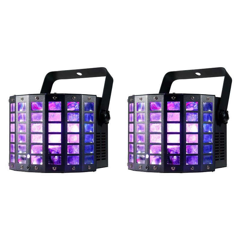ADJ MIN535 Mini Dekker LZR 2 in 1 Moonflower LED Light & Laser Lighting Fixture (2 Pack)