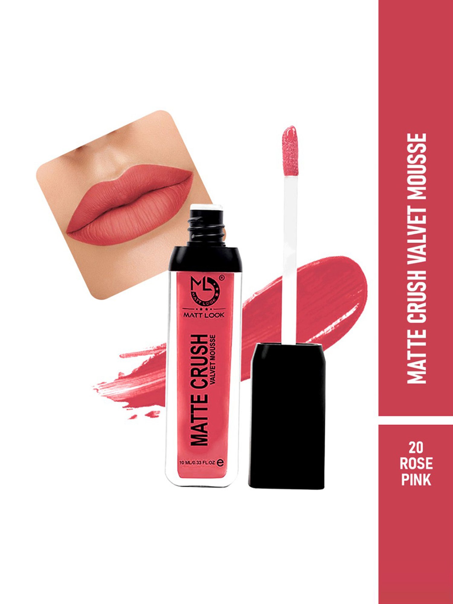 Matt Look Matte Crush Velvet Mousse Liquid Lipstick 20 Rose Pink - 10 ml