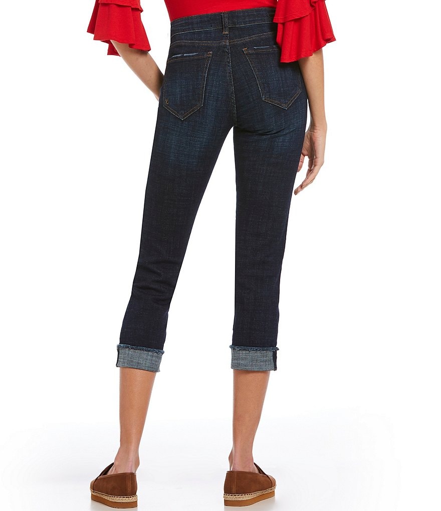 KUT from the Kloth Amy Cuffed Crop Straight Leg Jeans