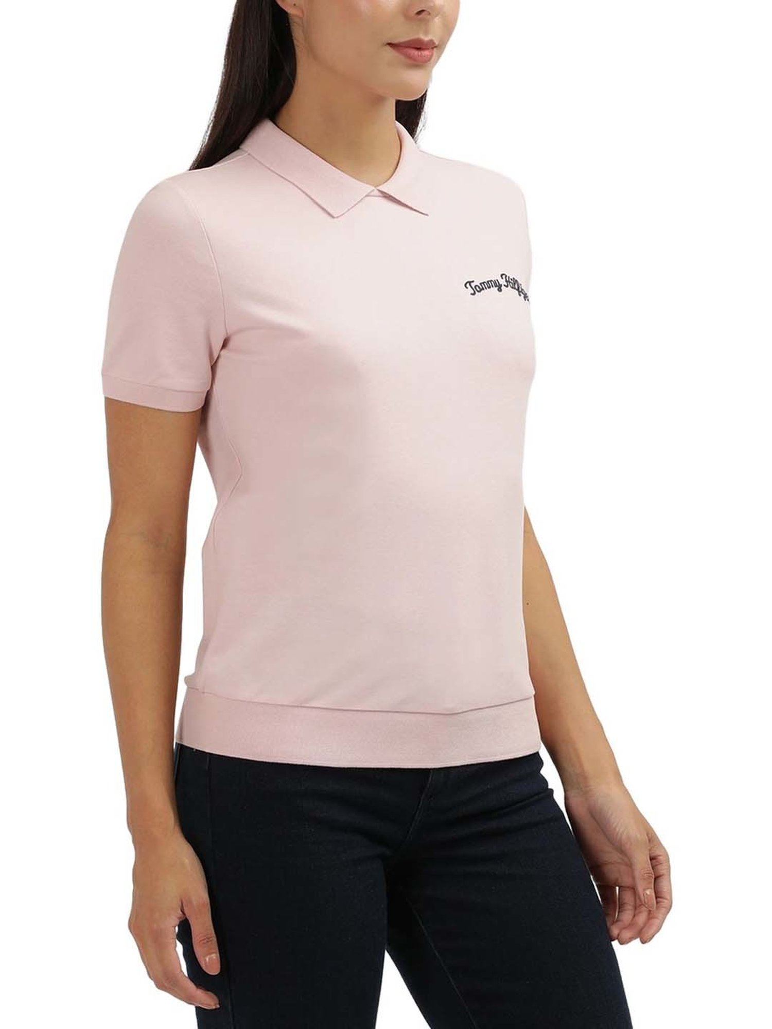 Tommy Hilfiger Pink Logo Regular Fit Polo T-Shirt