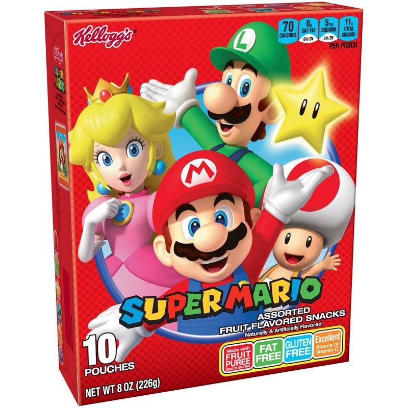 Kellogg's Super Mario Assorted Fruit Snacks - 8oz/10ct