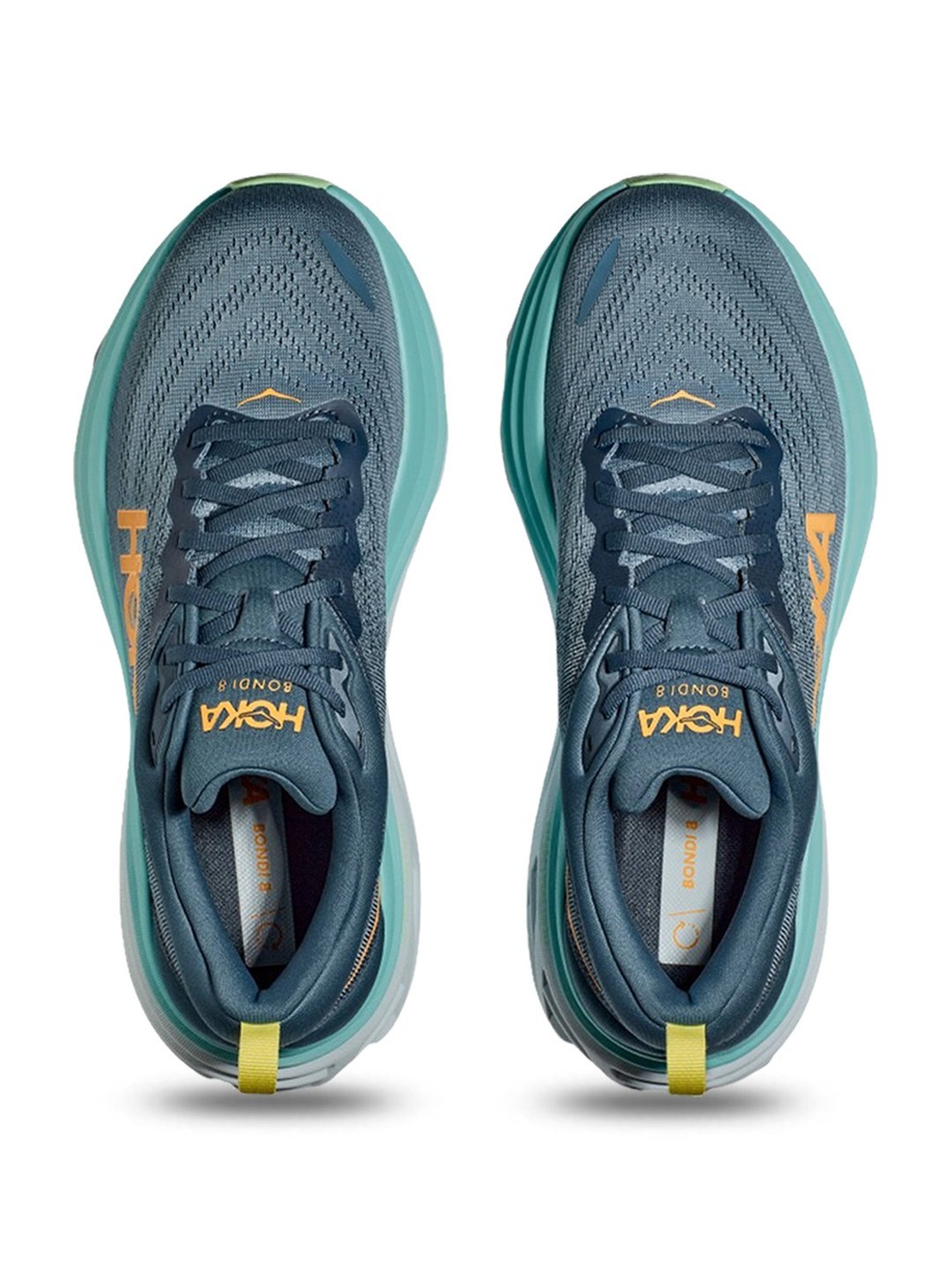 Hoka Men's M BONDI 8 WIDE Real Teal & Shadow Running Shoes