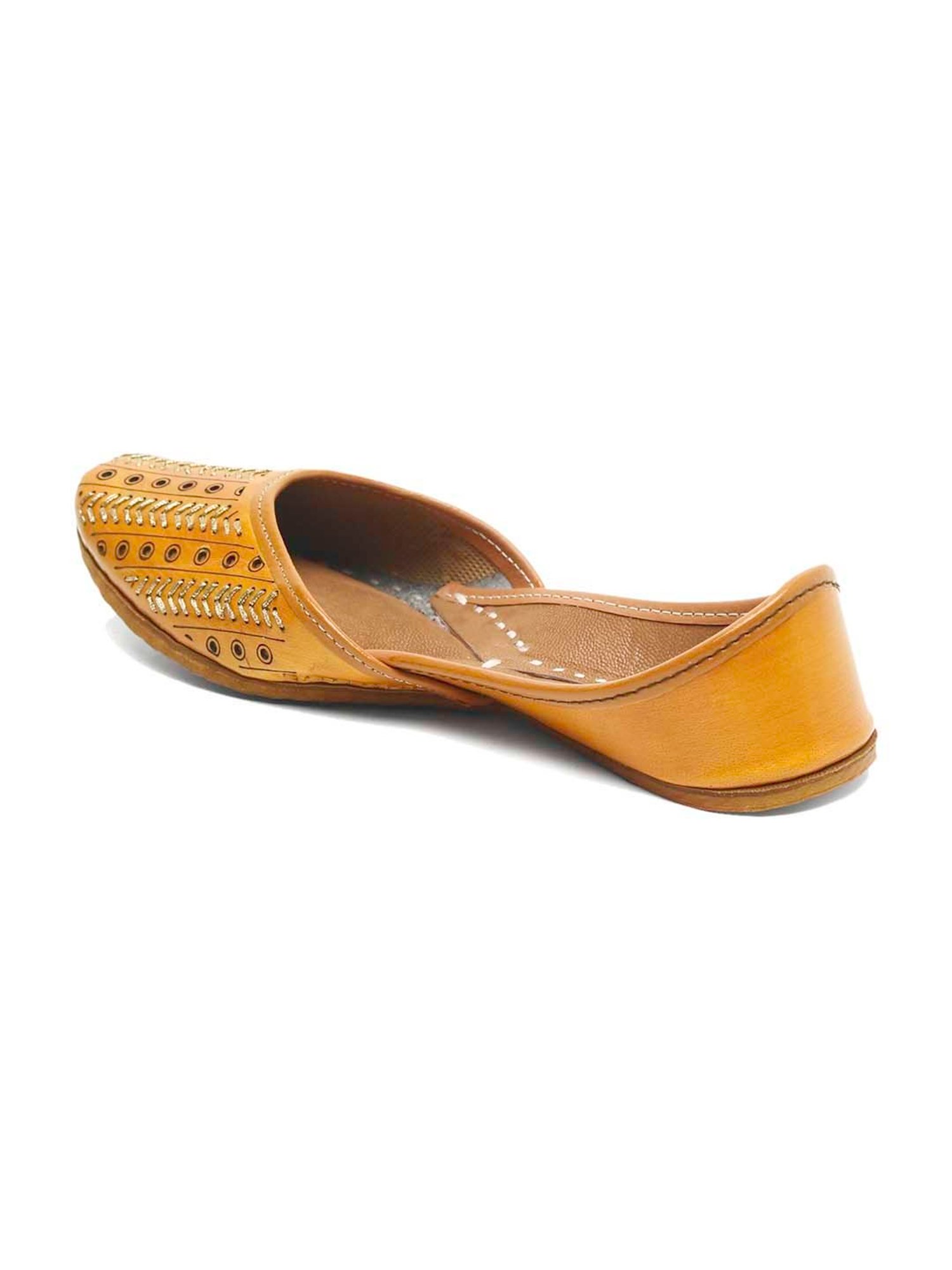 Glam Story Women's Orange Ethnic Juttis
