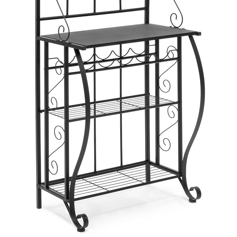 Best Choice Products Multiuse 5 Tier Black Metal Kitchen Bakers Rack