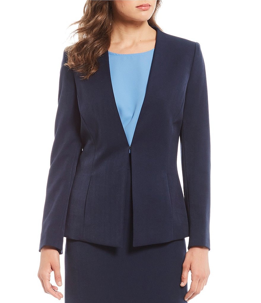 Alex Marie Wayne Twill Crepe Machine Washable Suiting Jacket