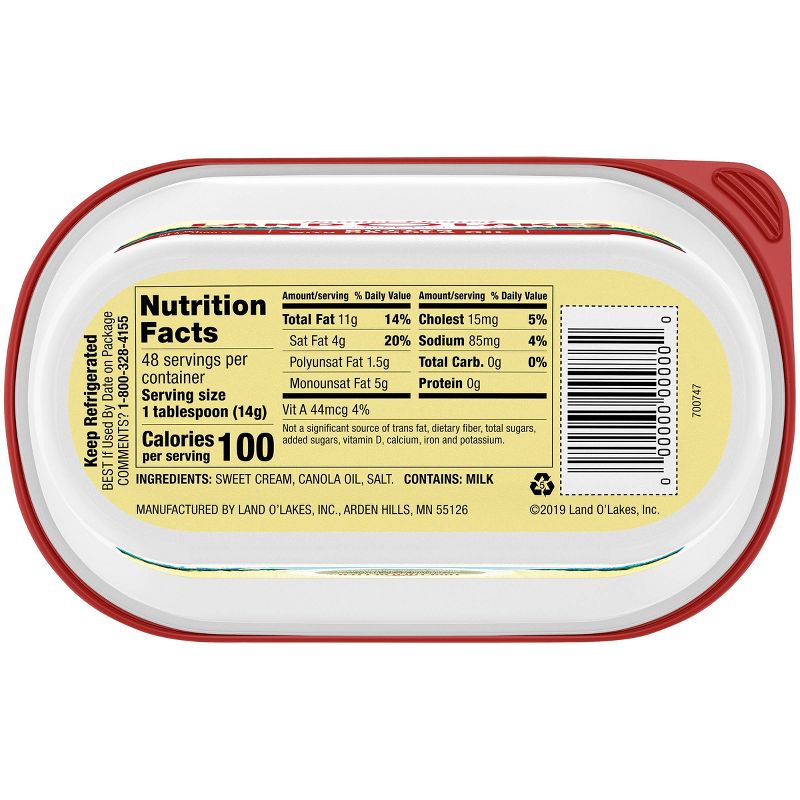 Land O Lakes Spreadable Butter with Olive Oil & Sea Salt - 7oz