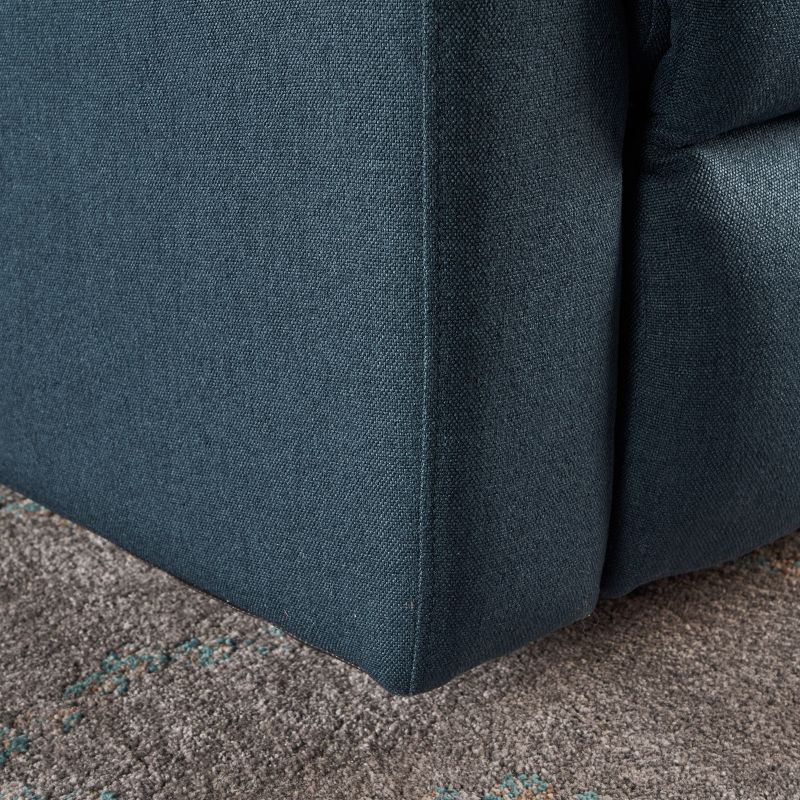 Jennette Tufted Swivel Gliding Recliner Navy Blue - Christopher Knight Home