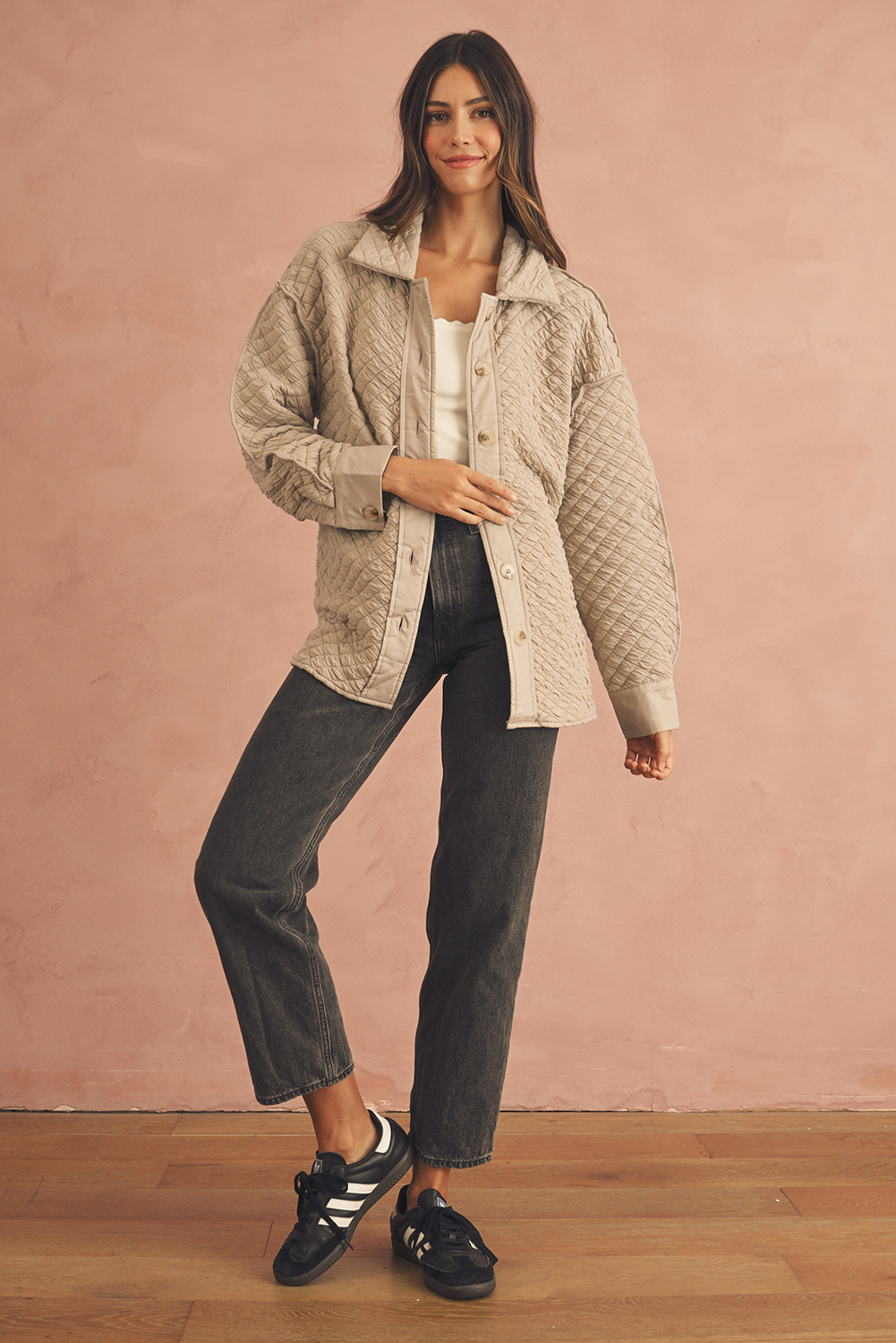 Brown Plaid Button Up Long Sleeve Flannel Shacket