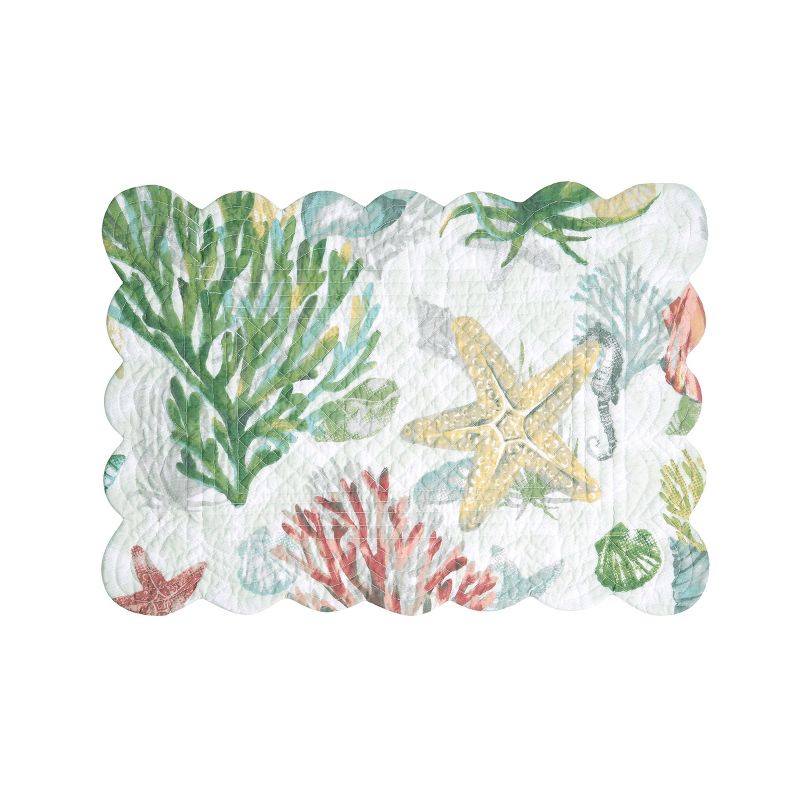 10 Pieces 14.4" Gold Leaf-Shaped Vinyl Placemats, Washable Table Mats Set for Party Decorations and Catering Events