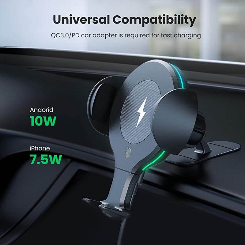 Wireless Car Charger,Automatic Sensor Car Phone Holder,10W Qi Fast Charging Auto-Clamping mount,Air Vent Dash for iPhone 11/11 Pro/11 Pro Max/Xs MAX/XS/XR/X/8/8+, Samsung S10/S10+/S9/S9+/S8/S8+