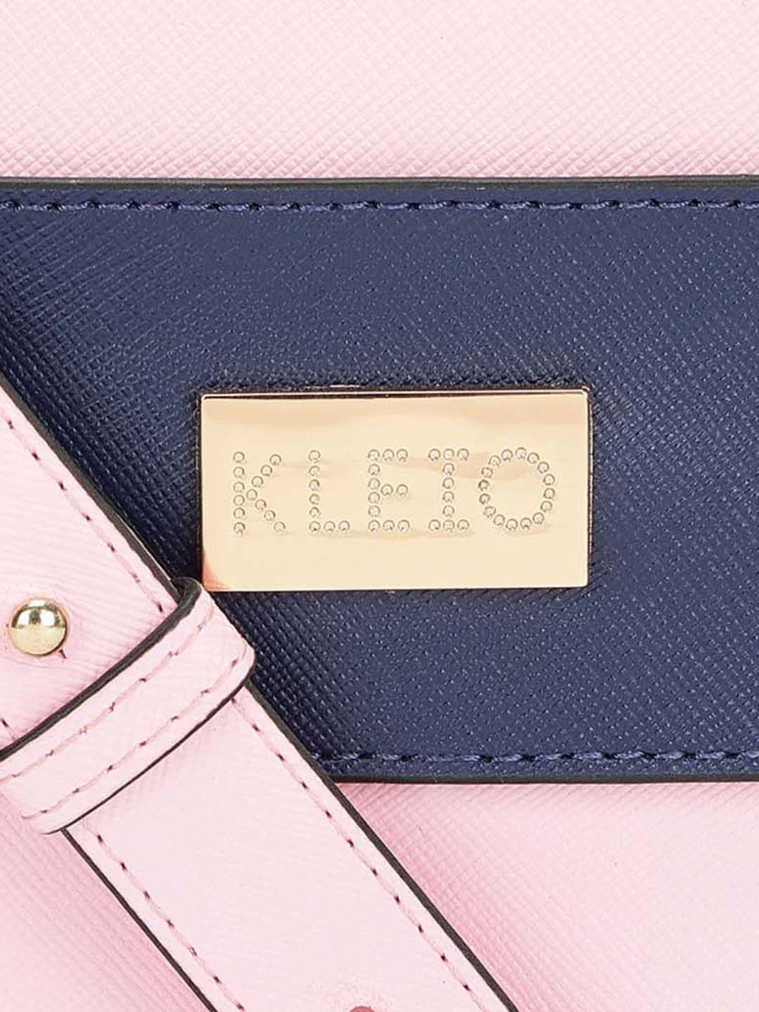 KLEIO Pink Solid Medium Sling Handbag
