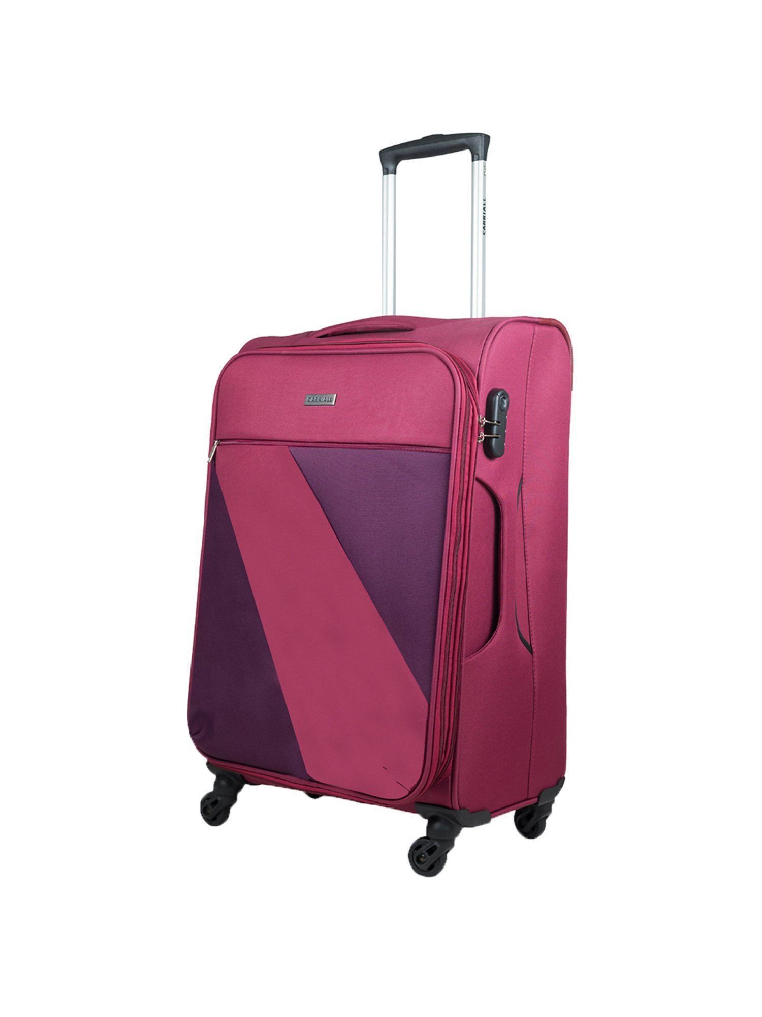 Carriall Red 4 Wheel Medium Soft Cabin Trolley Pack of 2 - 43 cm