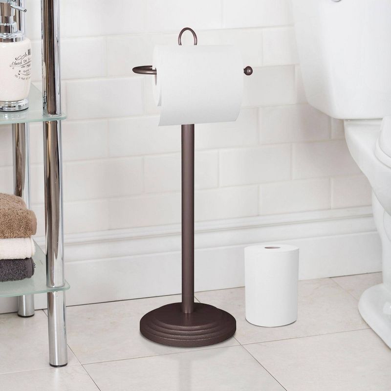 Freestanding Toilet Tissue Holder Bronze - Nu Steel
