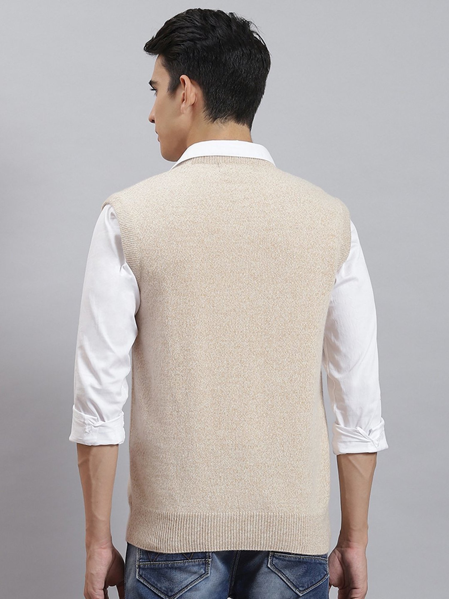 Monte Carlo Beige Regular Fit Sweater