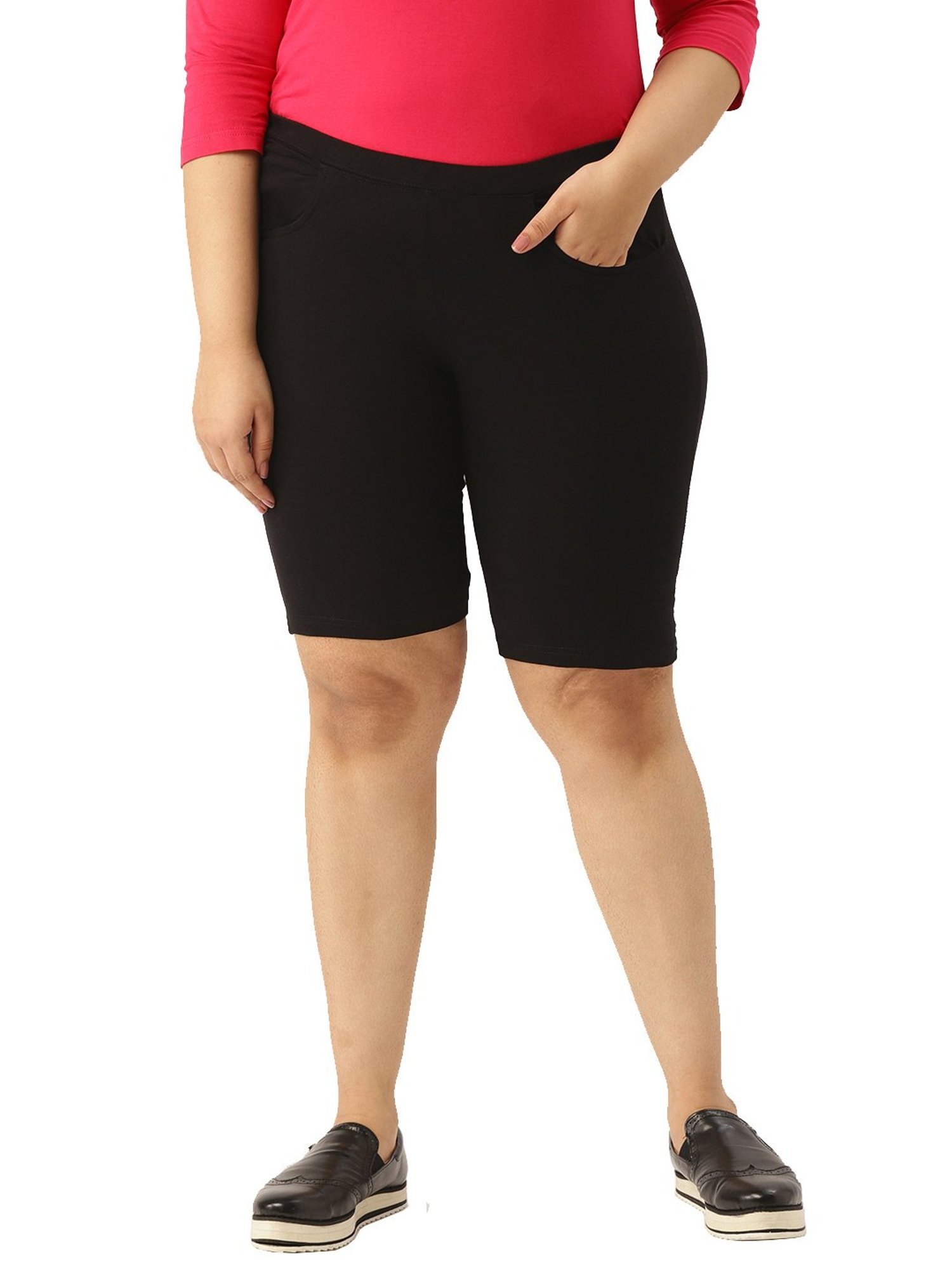 theRebelinme Black Cotton Shorts