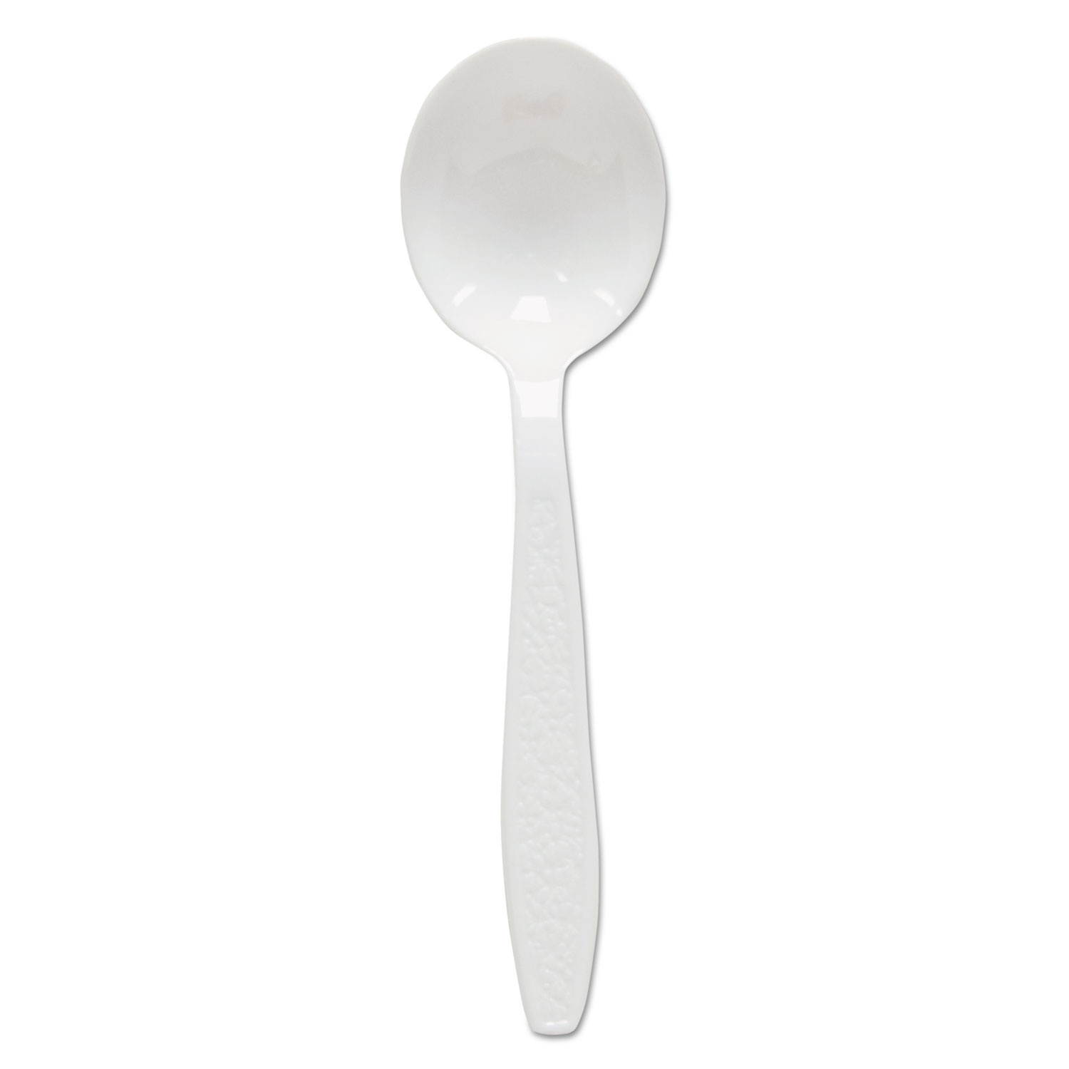 SOLO Cup Company GBX8SW Heavyweight Polystyrene Soup Spoons, Guildware Design, White, 1000/Carton, 1 Carton