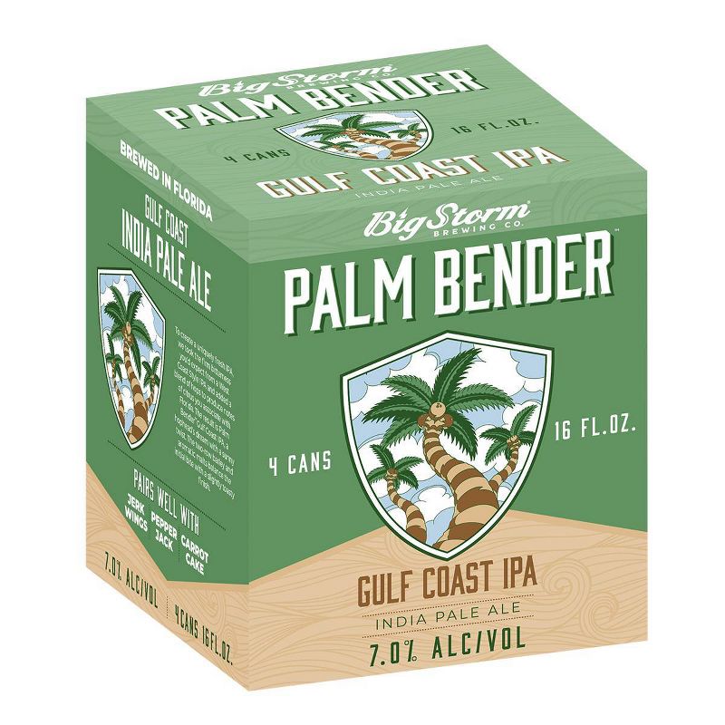 Big Storm Palm Bender Gulf Coast IPA Beer - 4pk/16 fl oz Cans
