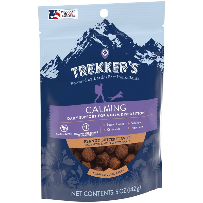 Trekker's Chewy Dog Treats Calming Peanut Butter Flavor - 5oz Pouch