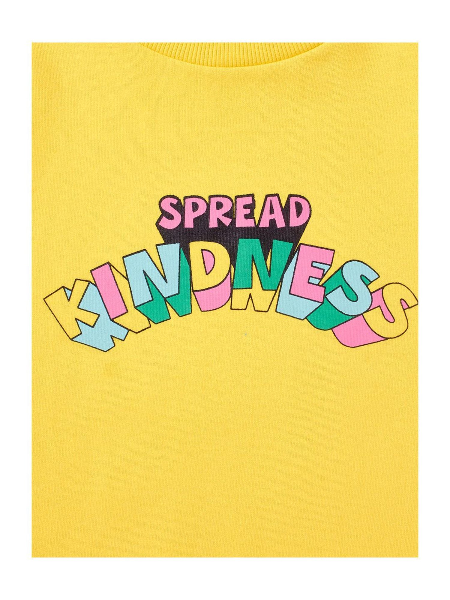 Cub McPaws Kids Yellow Cotton Printed Full Sleeves Sweatshirt