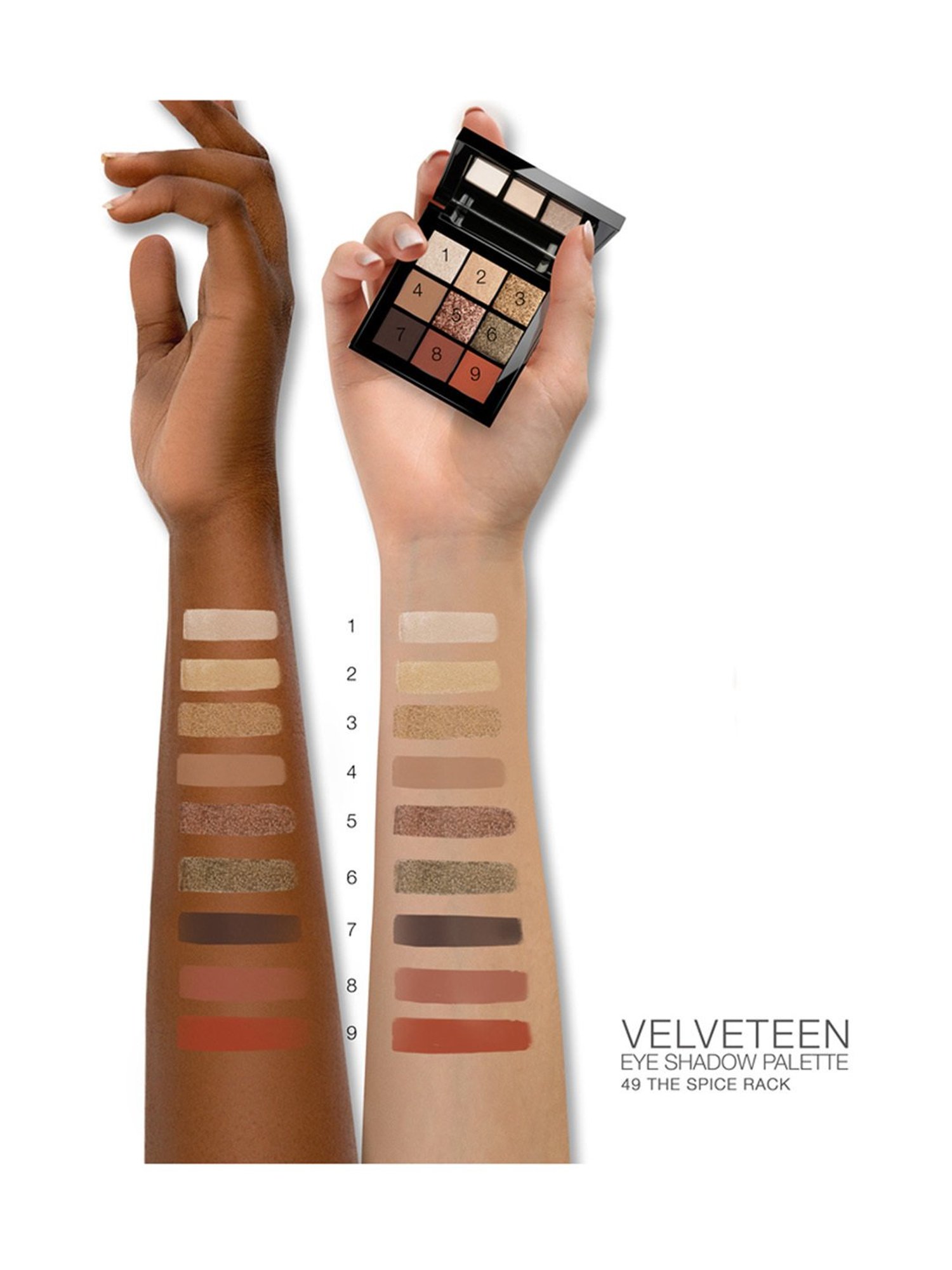 GA-DE Velveteen Eyeshadow Palette 49 The Spice Rack - 8.1 gm
