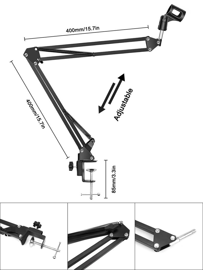 Microphone Stand Desktop Mic Clip Holder Tripod Nb35 Live Cantilever Bracket Universal Microphone Bracket dropshipping