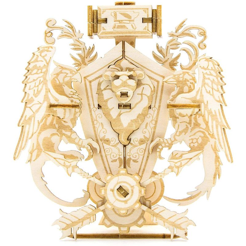 Incredibuilds World of Warcraft Alliance Poster & Wood Model Figure Kit