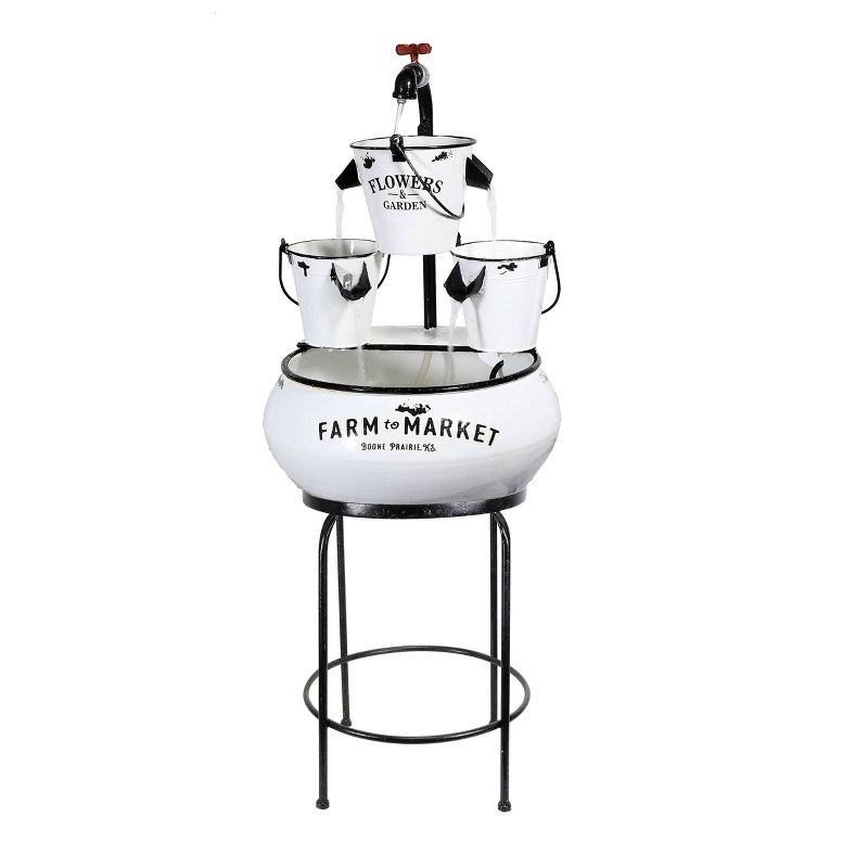 Chatsworth Two Tier Solar On Demand Fountain with Weathered Stone - Smart Solar