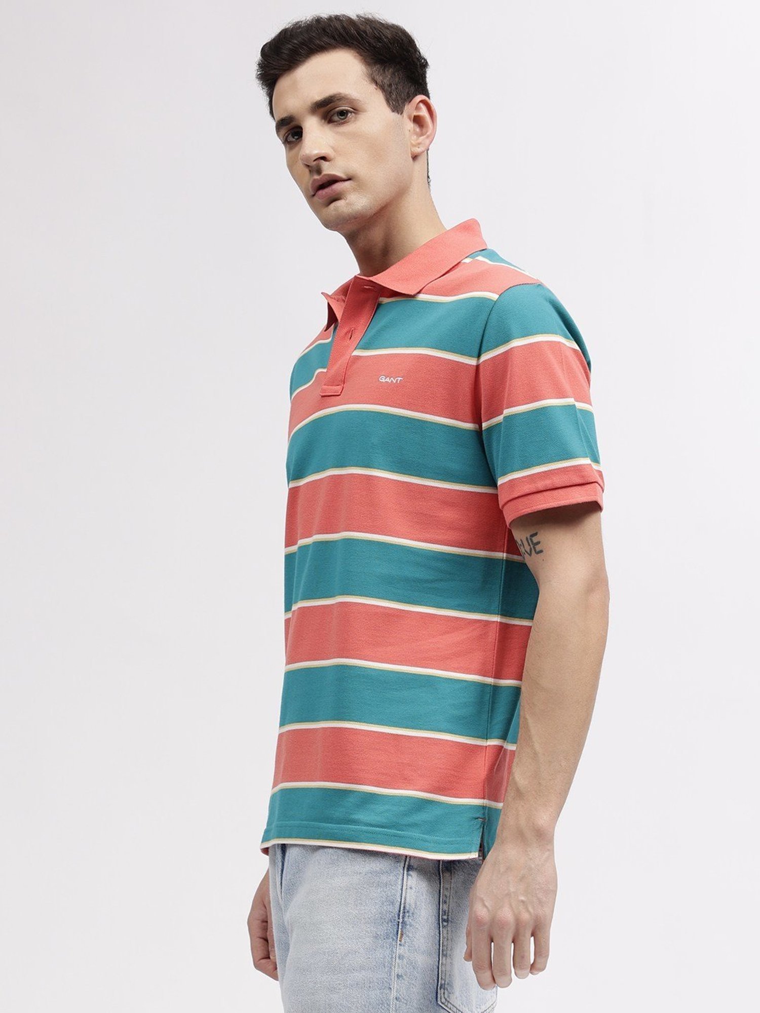 Levi's Pink Cotton Slim Fit Texture Henley T-Shirt