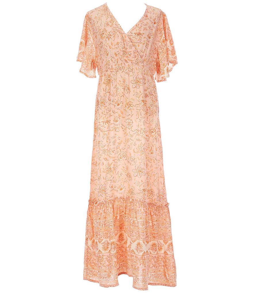 Bonnie Jean Big Girls 7-16 Tie-Dye Chiffon Tiered Maxi Dress