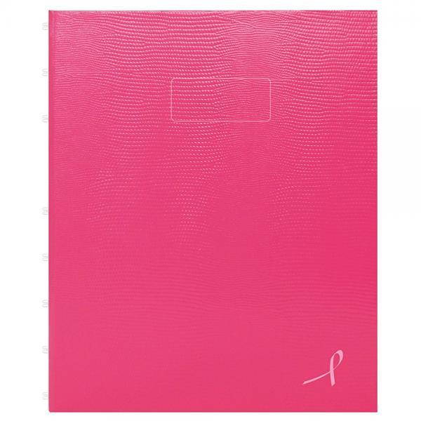 NotePro Notebook 7 1/4 x 9 1/4 White Paper Bright Pink Cover 75 Ruled Sheets
