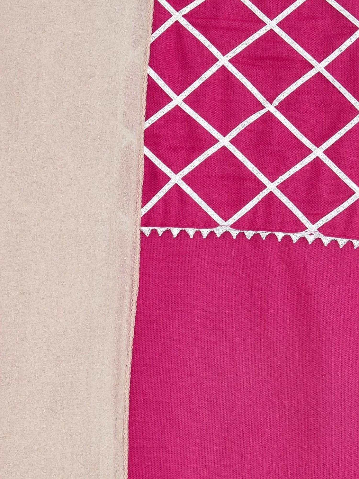 Akkriti by Pantaloons Kids Pink & Grey Embroidered Kurta Set