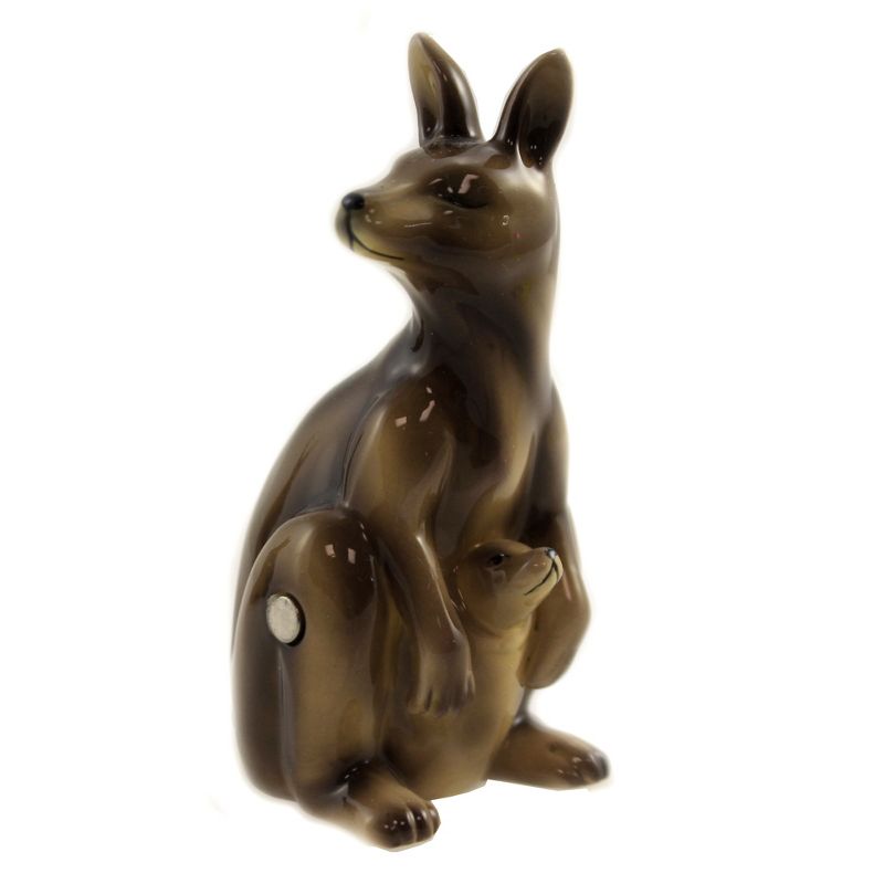 Tabletop 4.0" Kissing Kangaroos Salt Pepper Magnetic Set/2 Zoo Menagerie Pacific Trading  -  Salt And Pepper Shaker Sets