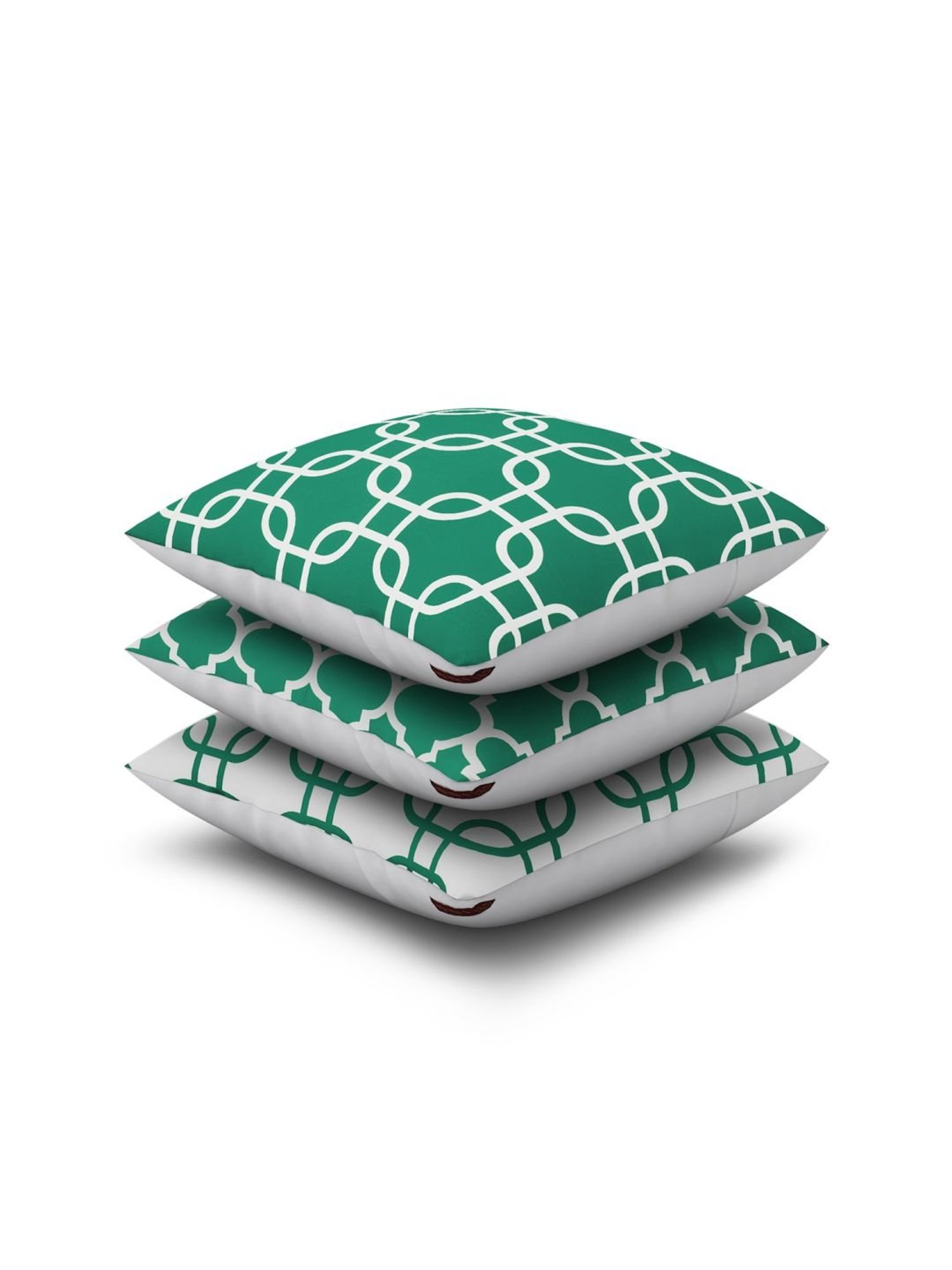 SEJ by Nisha Gupta Green & White Cushion Covers - Set of 3
