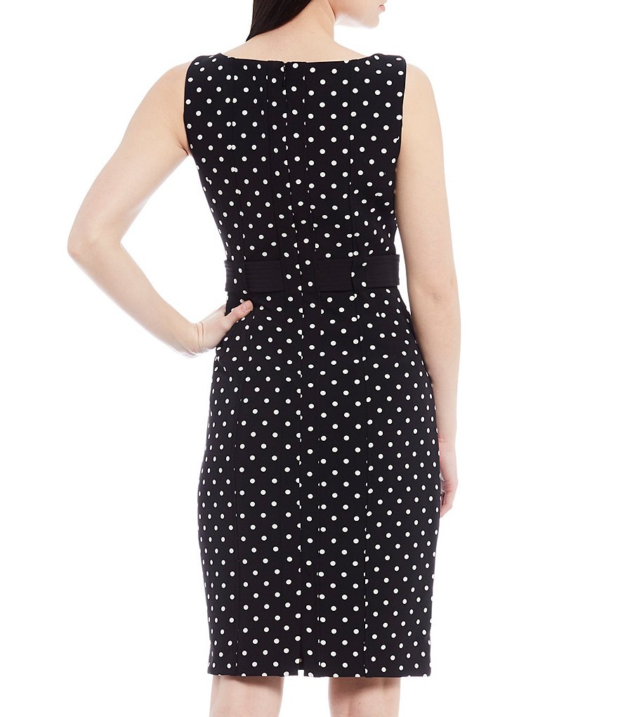 LDT Annemarie Stretch Crepe Dotted Sleeveless Dress