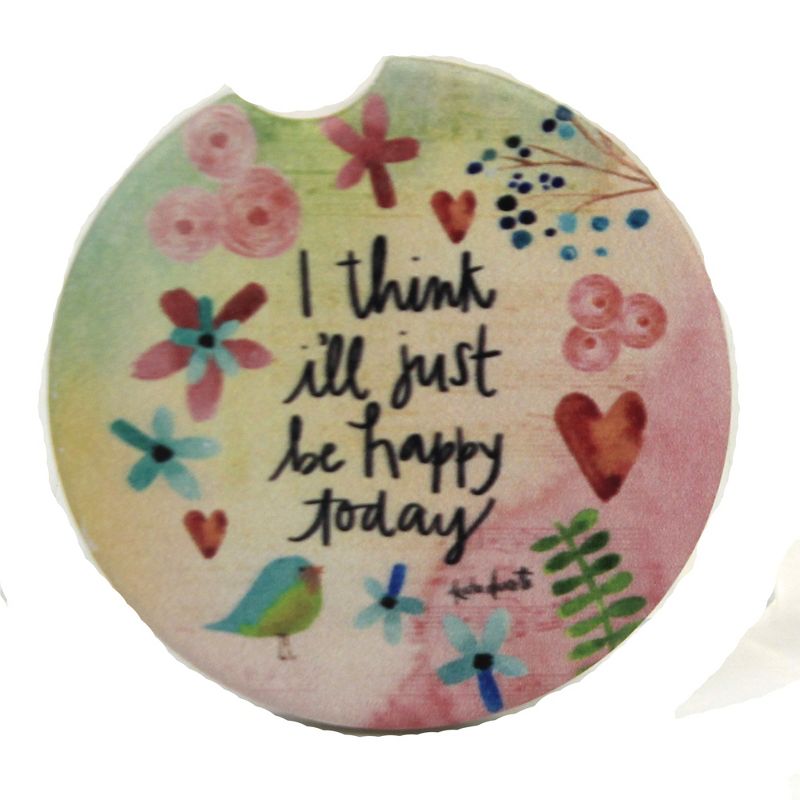 Car Coaster 2.5" Grandkids Car Coaster Absorbent Flowers  -  Coasters