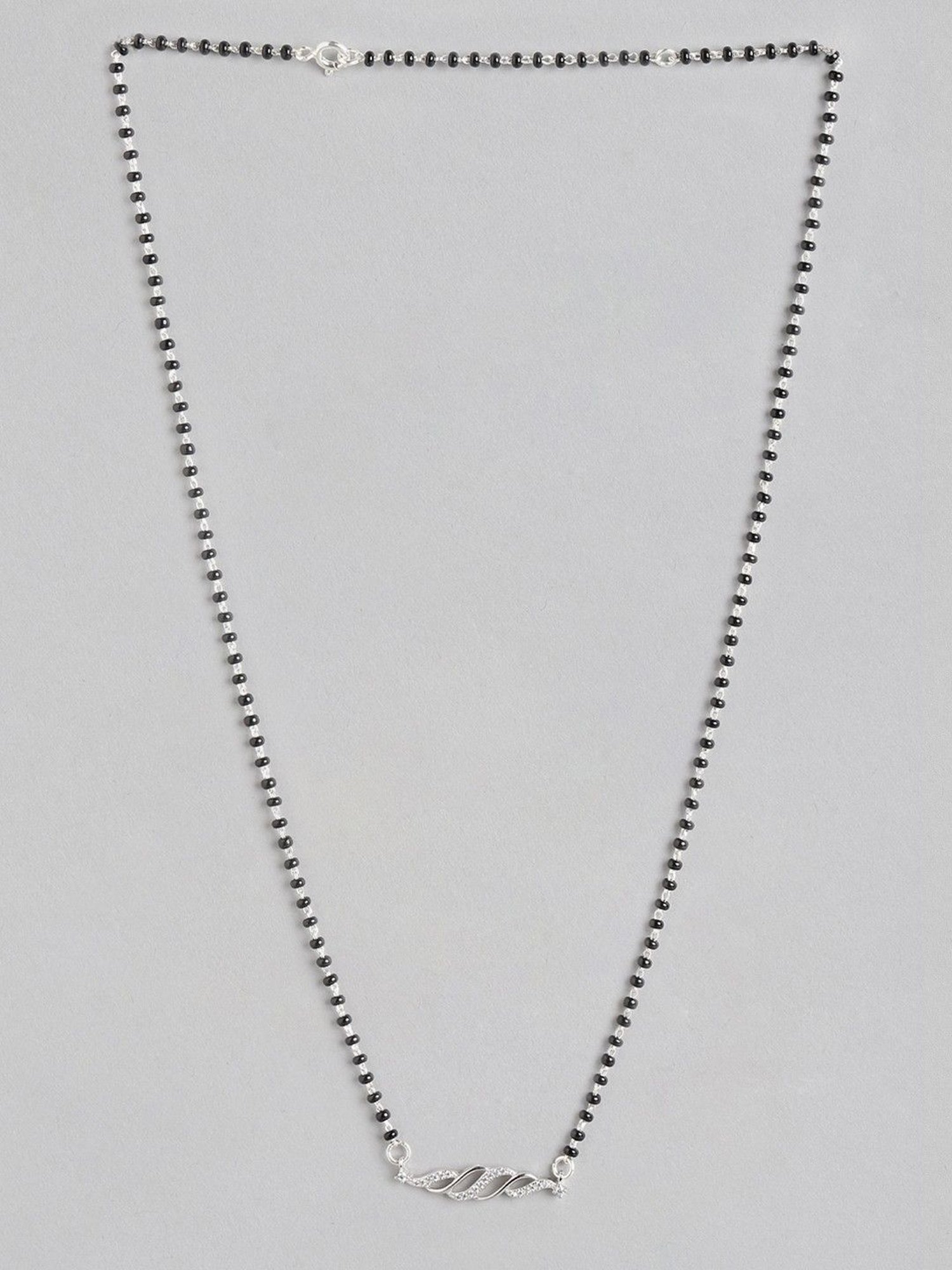 March by FableStreet 92.5 Sterling Silver Floral Mangalsutra for Women