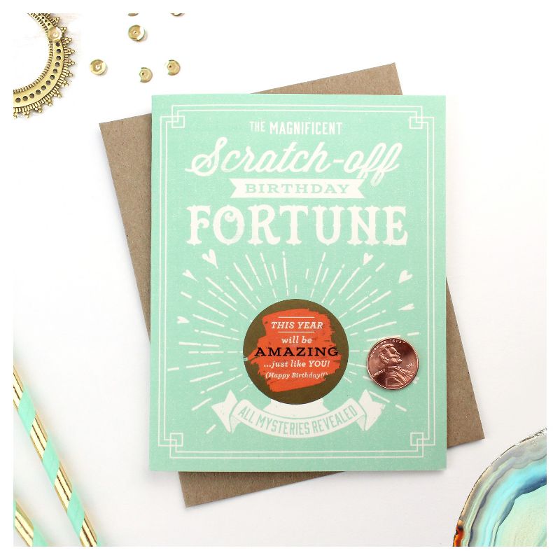 3ct Fortune Scratch-off Greeting Cards